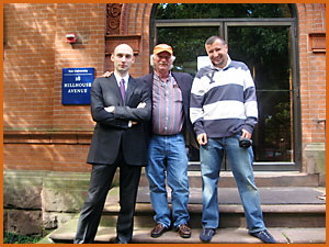 Larry with Mike and Aleh at Yale in 2009.
